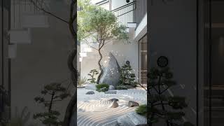 Indoor Courtyard With Zen Garden Inspired Design | Zen Garden Inspiration 🌿✨