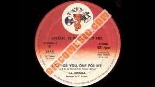 La Bionda - One For You, One For Me