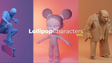 Cartoon Characters Library For Blender