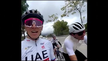 Monaco 2024 - Tadej Pogacar with Carlos Sainz to celebrate his title : "A Pogaccia"