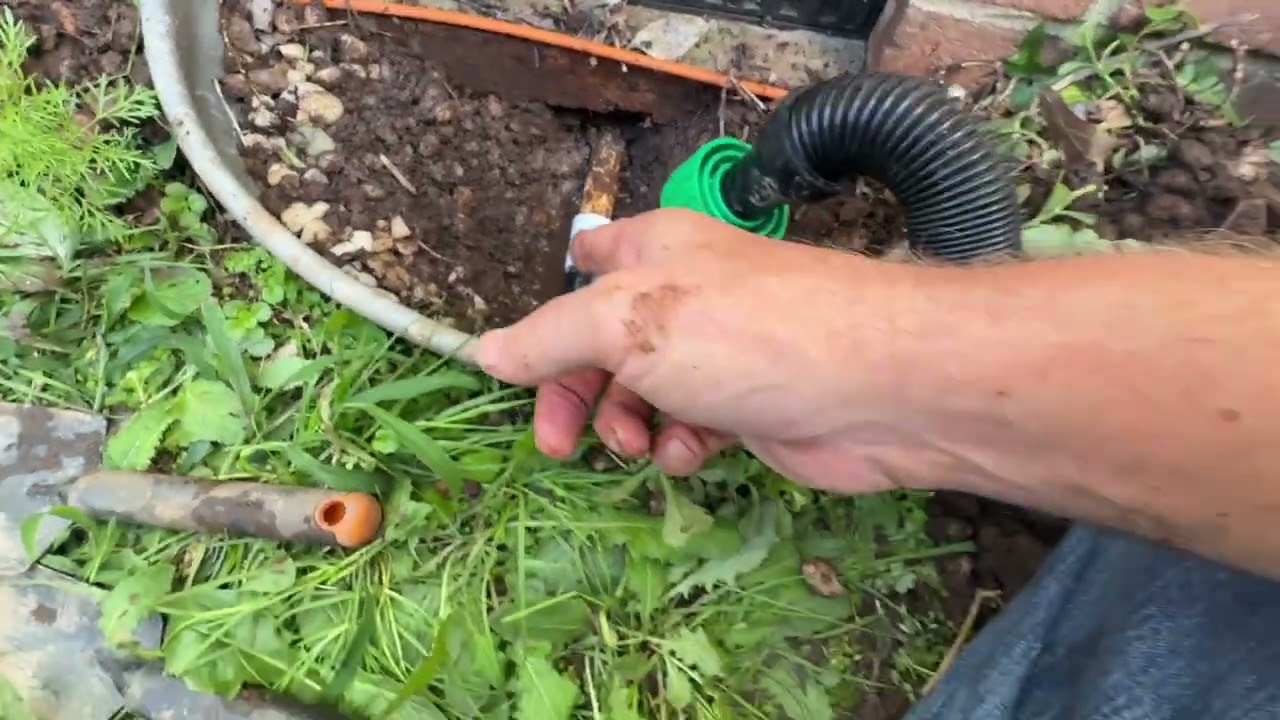 Clogged AC drain was buried underground