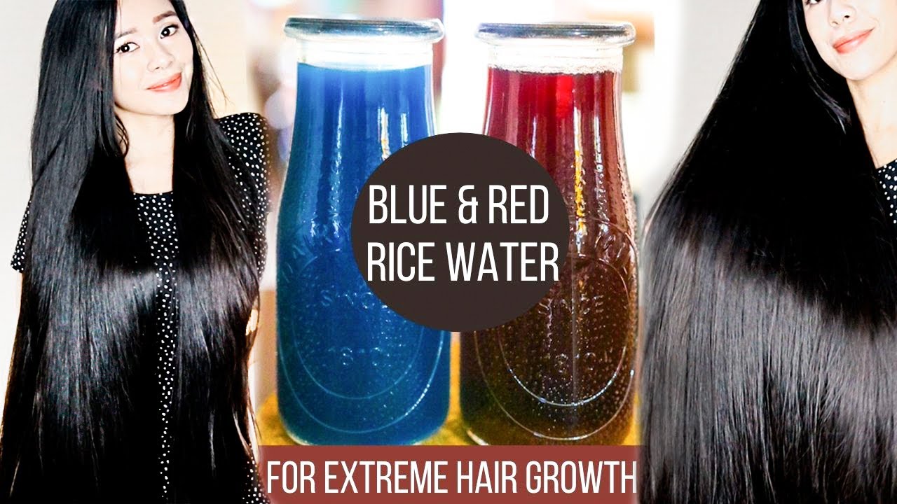 2 Ingredient Red & Blue Rice Water Recipes For Boosting Hair Growth & Prevent Hair Thinning