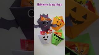 Halloween candy Bags / Halloween Treats Idea #diy #craft #origami #papercraft #halloween2023