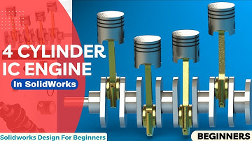 4 Cylinder engine in Solidworks | Design And Assembly of Engine in SolidWorks | SolidWorks tutorial