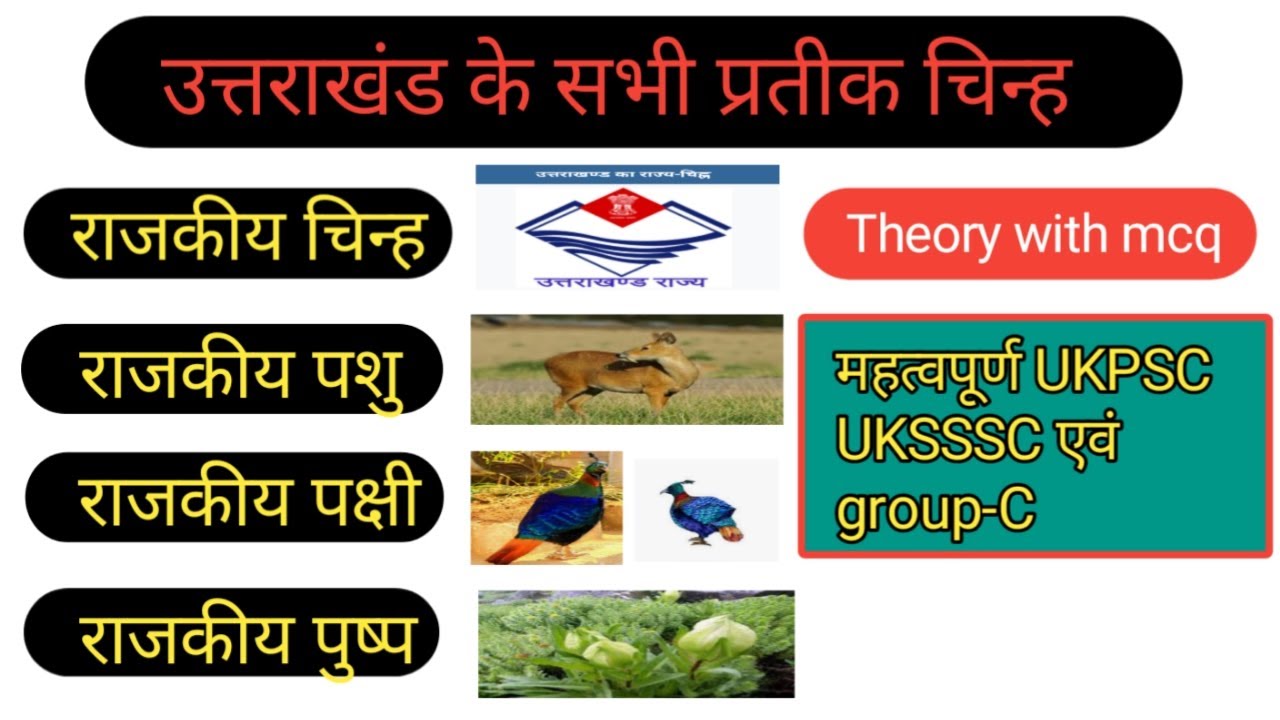 Uti Rajya उत्तराखंड के राज्य चिन्ह,।state symbol of uttarakhand,।uttarakhand ke ...