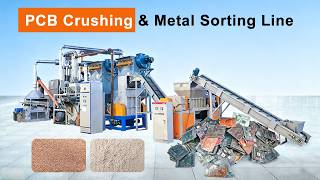PCB Crushing and Metal Sorting Line | E-Waste Recycling at Customer Site