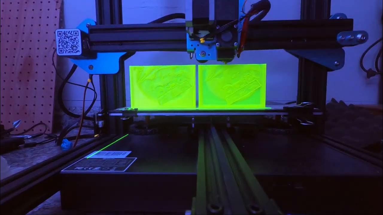 3D Printer Timelapse Neon Lithophane YouTube