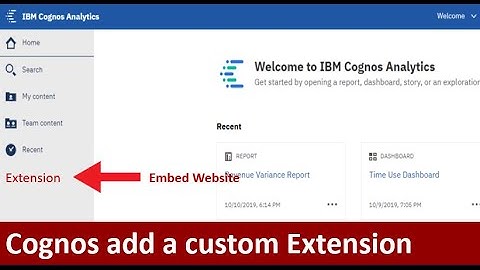 How to create Cognos Analytics Web Extension (Import second website) | Embed Website in Cognos