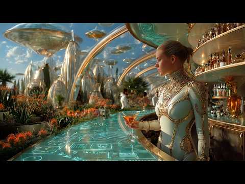 1 Hour Sci-Fi Ambient Soundscape | 2090 Futuristic City Night Drive + Luxury Cockpit Views | 4K