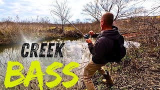 Winter Bass Fishing A Secret Creek For Giant Bass