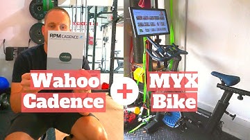 Wahoo cadence sensor with MYX bike