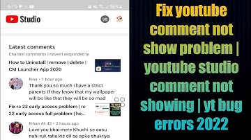 Fix youtube comments not show error problem | youtube studio comment not showing | yt bug error 2022