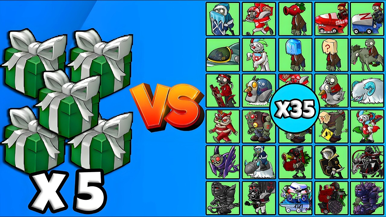 5 Plants Box Fusion vs All Zombies x35 - PVZ Fusion