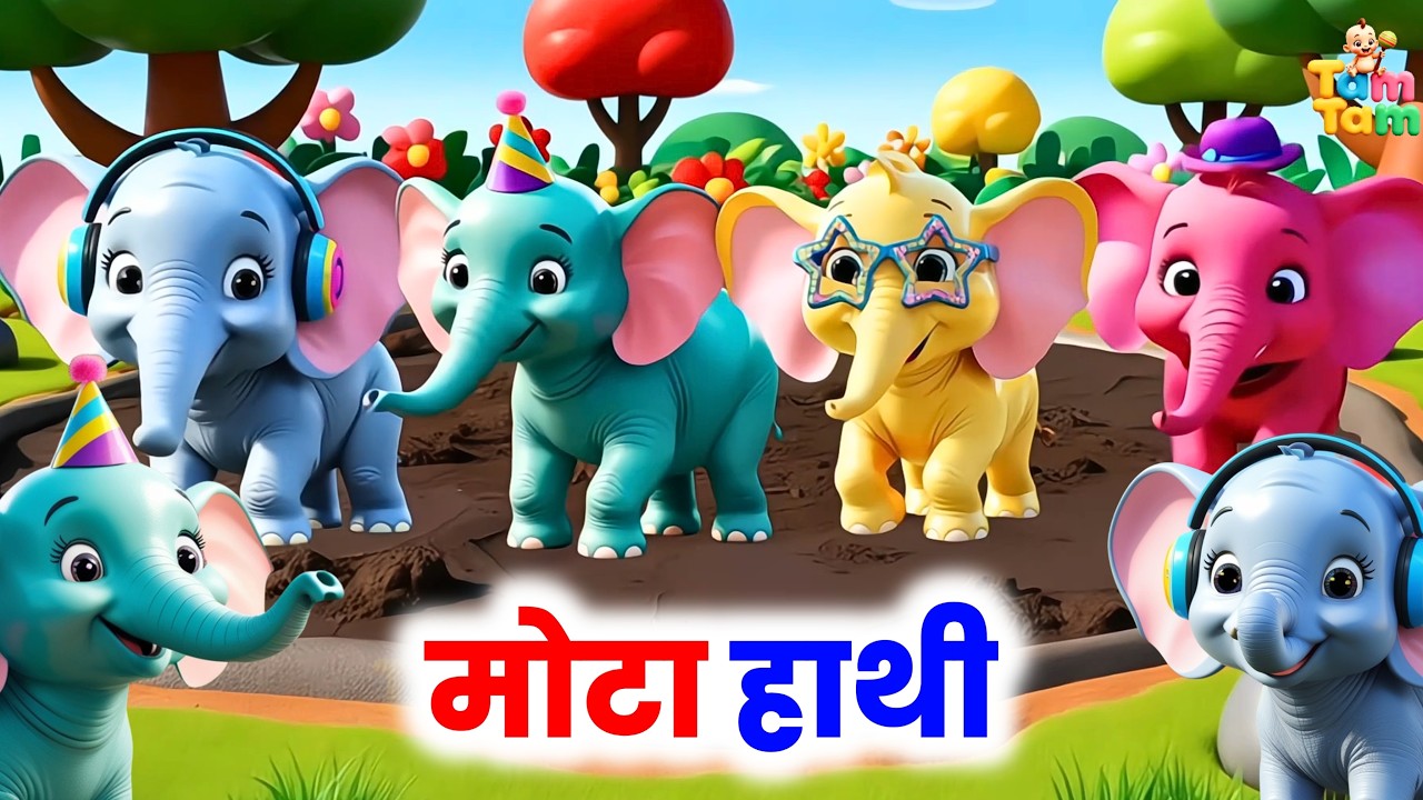 Ek Mota Hathi | मोटा हाथी | Hindi Kids Rhyme | Tam Tam Nursery Rhymes