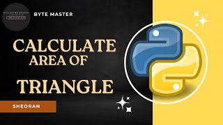 How to Calculate Area of Triangle - Python Program (HINDI) | Step-By-Step
