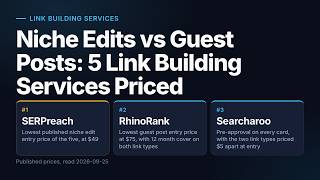 Niche Edits vs Guest Posts: 5 Link Building Services Priced (2026)