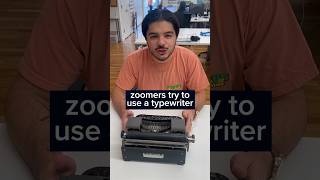 Zoomers try to use a typewriter #genz #nostalgia #challenge #technology #typing Resimi
