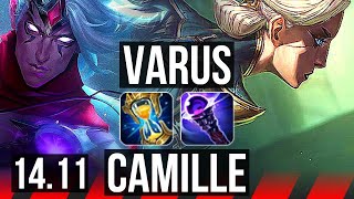 VARUS vs CAMILLE (TOP) | Comeback, 7 solo kills, 43k DMG | EUW Master | 14.11