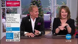 Radiance by Absolute 2.25ctw 6Row Pav Wave Band Ring