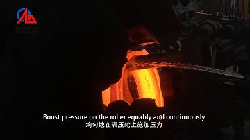 roll flange on ring rolling machine