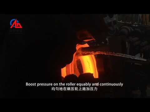roll flange on ring rolling machine
