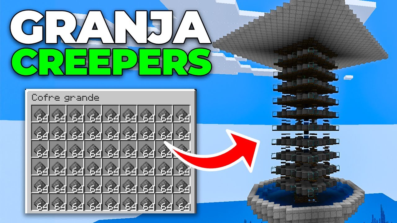 GRANJA de CREEPERS/PÓLVORA 1.20 (+9000/hora) Tutorial Minecraft Java YouTube