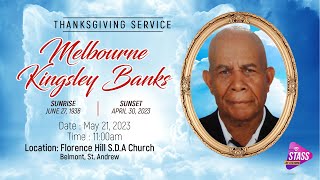 Thanksgiving Service for the Life of Melbourne Kingsley Banks