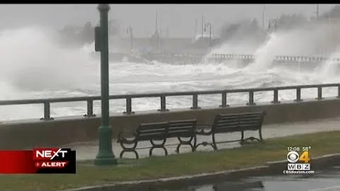 Part of Lynn Shore Drive closed as waves crash into sea wall