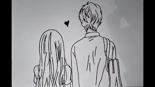 Drawing an Anime Couple from Behind: Love Story in Art #18