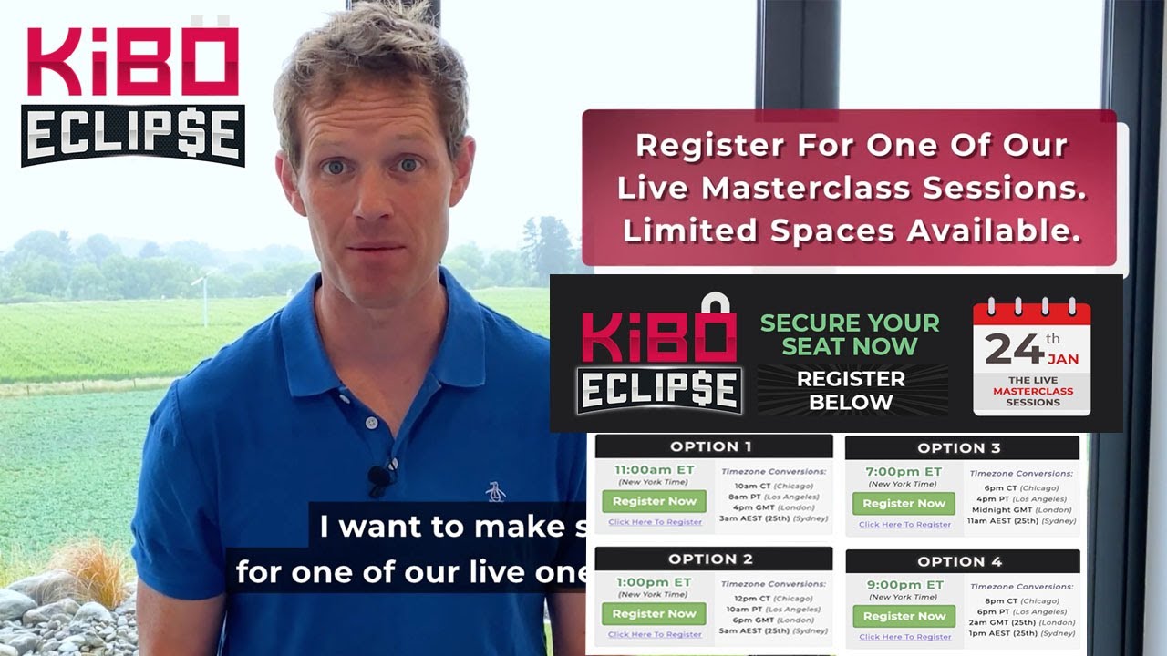 Kibo Eclipse REGISTER For The "LIVE WORKSHOP" Right Now!