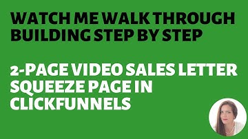 Watch while I create a simple 2-Page Reverse Squeeze Page Funnel in Clickfunnels