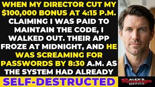 I Walked Out at 4:15 PM When They Stole My Bonus—Their $8.5M App Crashed Without My Passwords screenshot 1