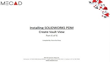 Create PDM Vault view