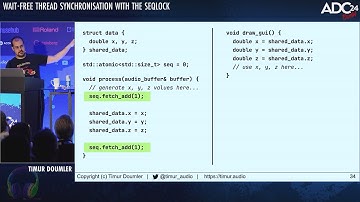Wait-Free Thread Synchronisation With the SeqLock - Timur Doumler - ADC 2024