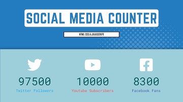 Cara Membuat Social Media Counter dengan HTML, CSS, dan JavaScript