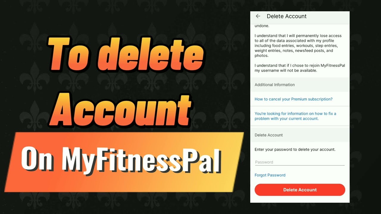 (2024 Updated) How to Delete Account on My Fitness Pal App