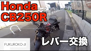 【CB250R】クラッチ・ブレーキレバーの交換【カスタム】　袋小路のモトブログ