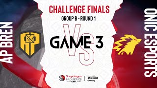 ONIC vs. AP BREN GAME 3 | Snapdragon Mobile Challenge Finals | Day 1 | #MLBB #APBREN #ONICESPORTS
