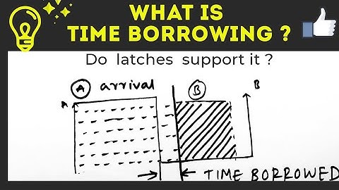 what is time borrowing (latch)  ? why does latches support it?