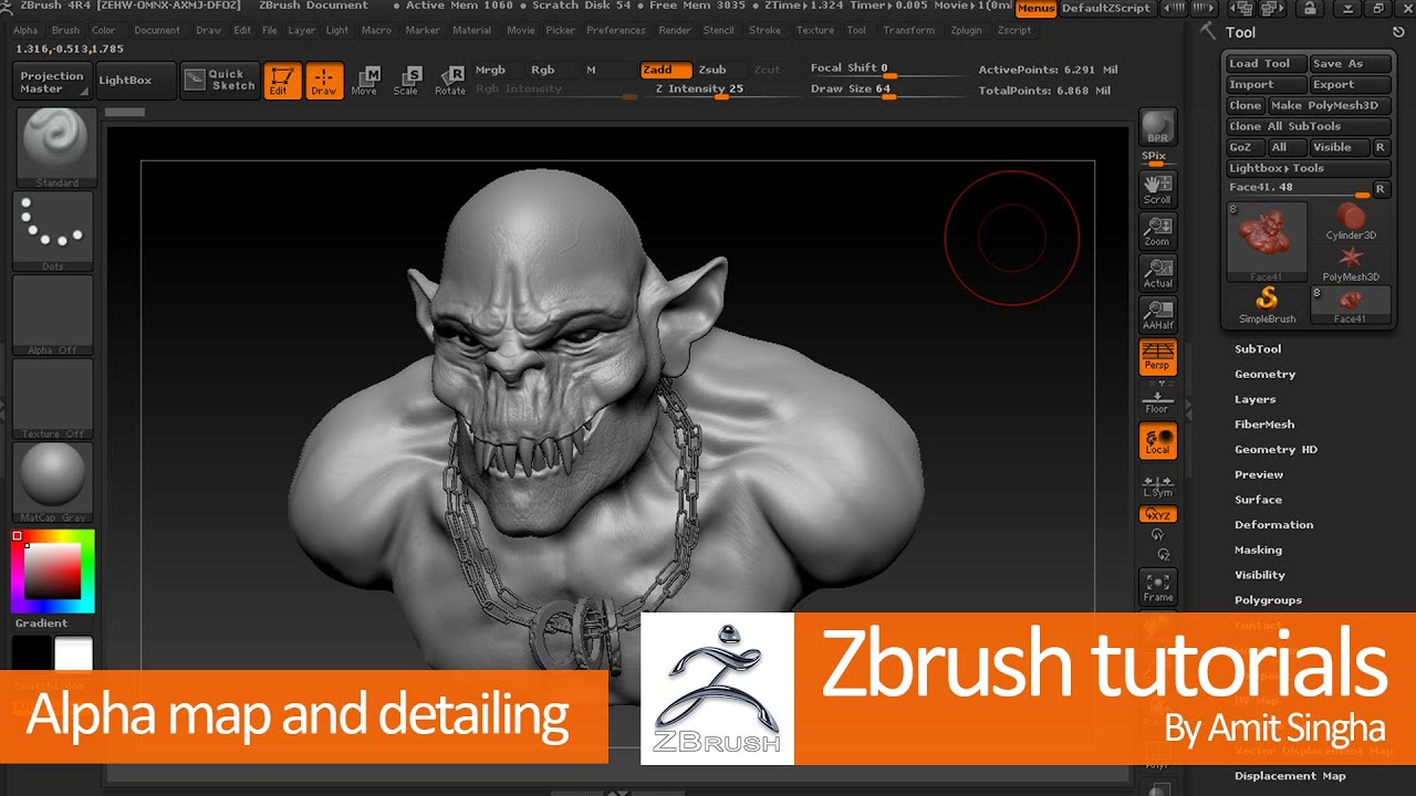 creating alpha maps for zbrush