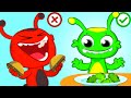 New! Healthy Food for children | Educational compilation by Groovy The Martian and Phoebe