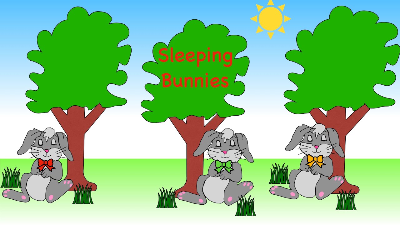 Sleeping Bunnies nursery rhyme (SONG AND GRAPHICS) YouTube