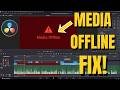 How to Fix the "Media Offline" Maroon Clip Error in DaVinci Resolve