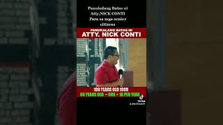 Panukalang Batas Ni Attynick Conti Para Sa Mga Senior Citizens