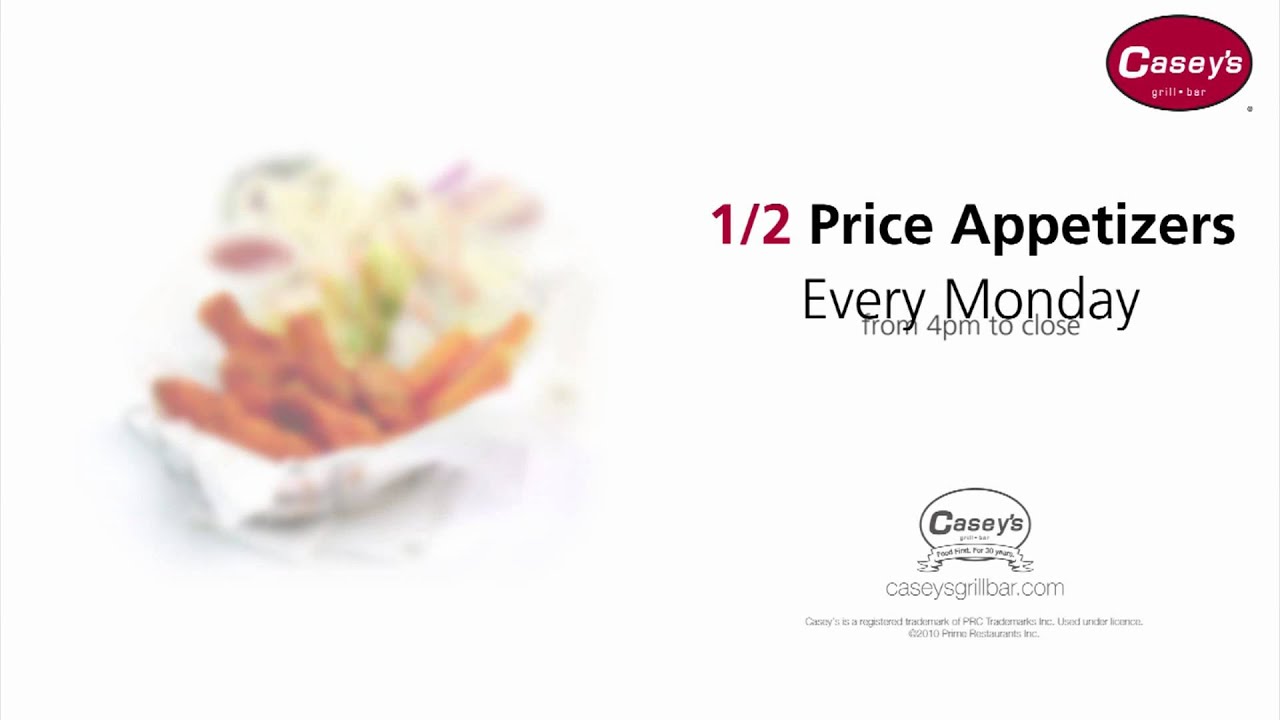 Casey's - half price apps