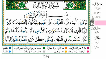 سورة الفرقان مكتوبه كاملة بالخط العثماني بدون صوت للقراءة والحفظ
