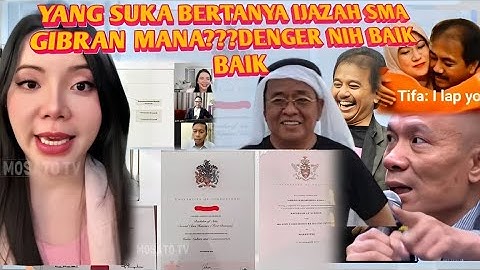 IJAZAH SMA GIBRAN MANA?DENGAR  sampai sekesai!! Dian Hunafa Alumni MDIS Beberkan Fakta Ijazah Gibran