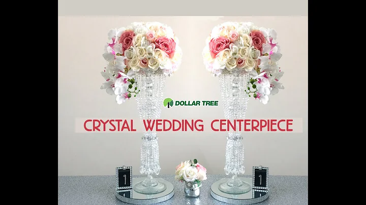 DIY Dollar Tree Tall Crystal Wedding Centerpiece -Easy - $13