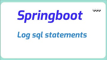How can I log sql statements in spring boot