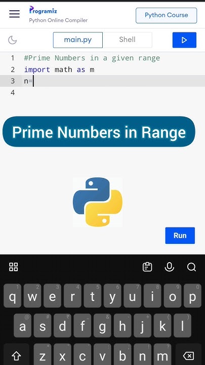 Prime Numbers in Given Range Python🤞. #shorts #pythonintelugu #python ...